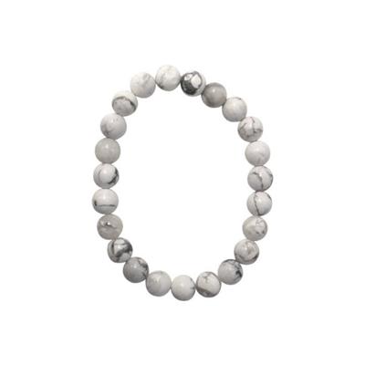 Bracelet perles rondes - Magnésite ou Howlite