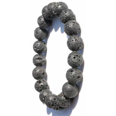 Bracelet perles rondes - Pierre de Lave