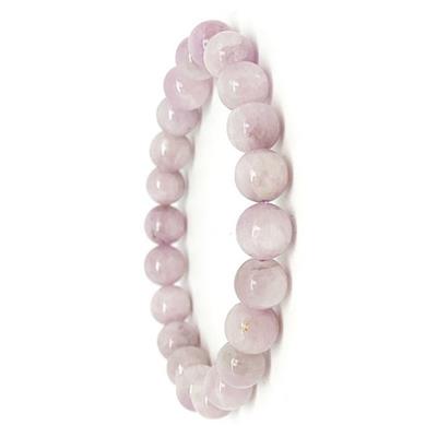 Bracelet perles rondes - Kunzite